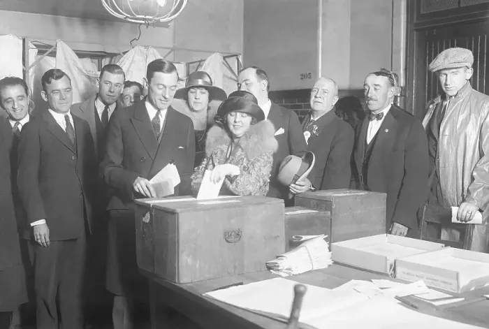 Framed Print : James Walker and Wife Casting Votes Framed Print : James Walker and Wife Casting Votes