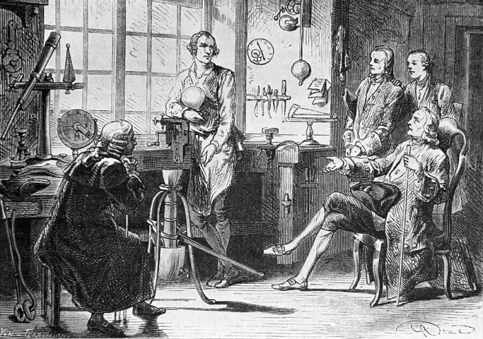 Framed Print : James Watt Discussing In His Library Framed Print : James Watt Discussing In His Library