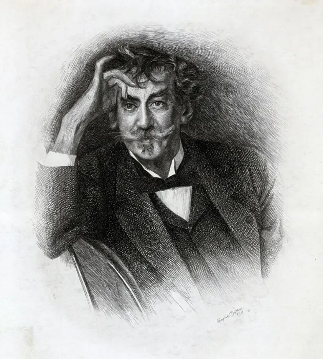Framed Print : James Whistler; Head Shoulder; Engraving Framed Print : James Whistler; Head Shoulder; Engraving