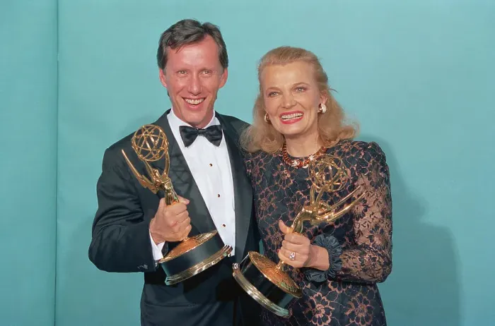Framed Print : James Woods and Gena Rowlands Holding Awards Framed Print : James Woods and Gena Rowlands Holding Awards