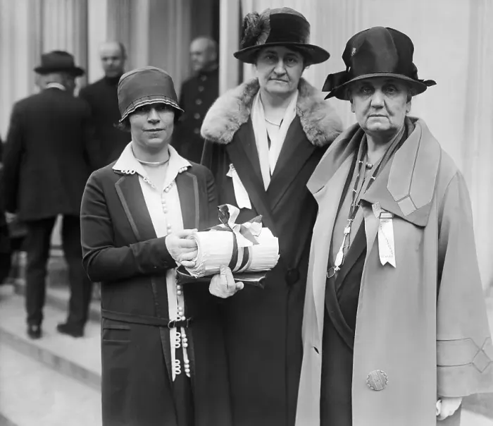 Framed Print : Jane Addams And Hull In Dc With Petition Framed Print : Jane Addams And Hull In Dc With Petition