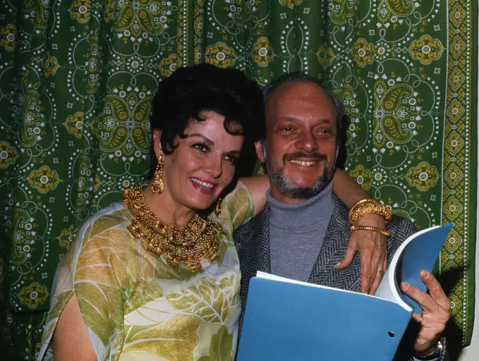 Framed Print : Jane Russell with Arm Around Harold Prince Framed Print : Jane Russell with Arm Around Harold Prince
