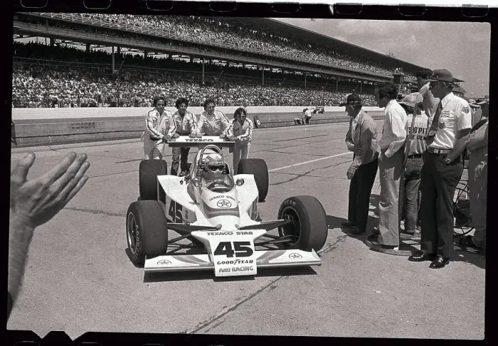 Framed Print : Janet Guthrie in Indy Race Car Framed Print : Janet Guthrie in Indy Race Car
