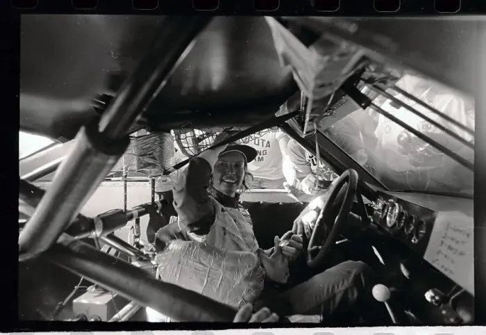 Framed Print : Janet Guthrie Sitting in NASCAR Framed Print : Janet Guthrie Sitting in NASCAR