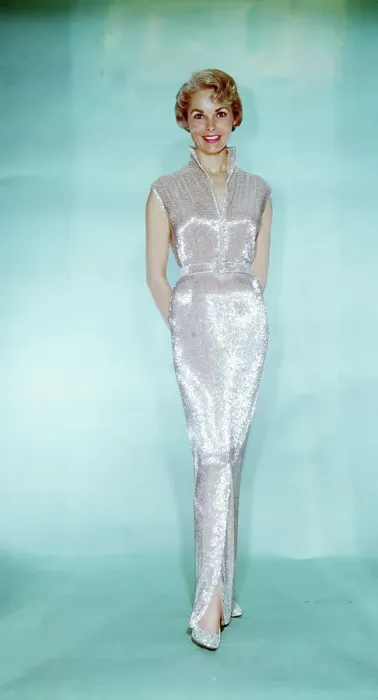 sterling silver dress Prints of Janet Leigh Wearing Exquisite Silver Dress