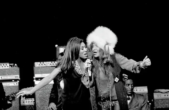 Framed Print : Janis & Tina Performing Framed Print : Janis & Tina Performing