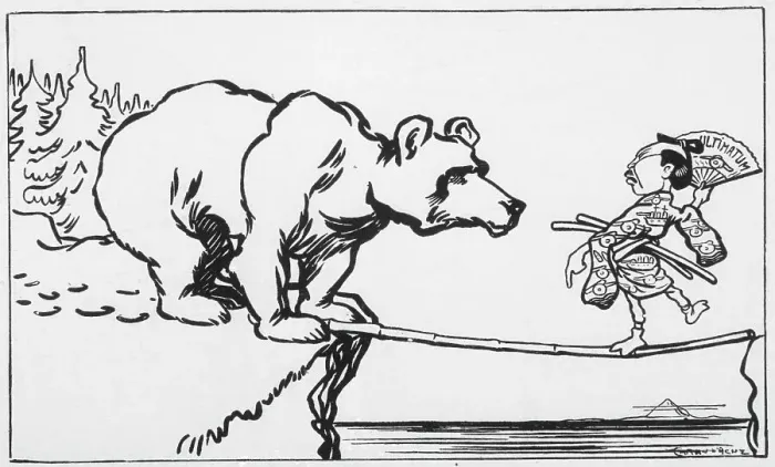 Framed Print : Japan Challenges The Russian Bear