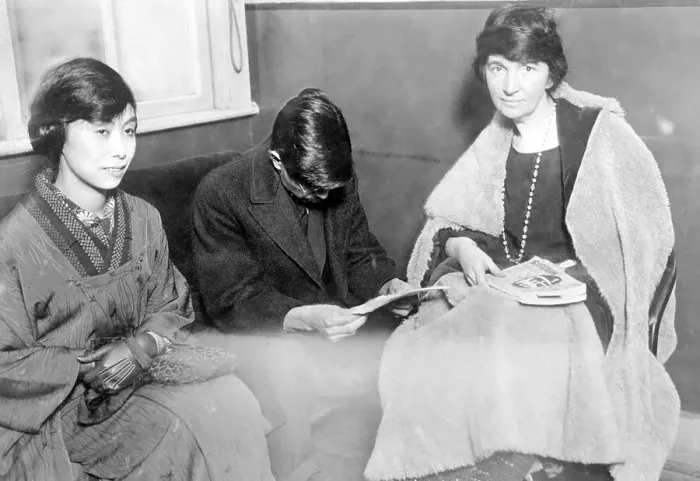Framed Print : Japan Royal Family Sitting With American Activist Margaret Sanger