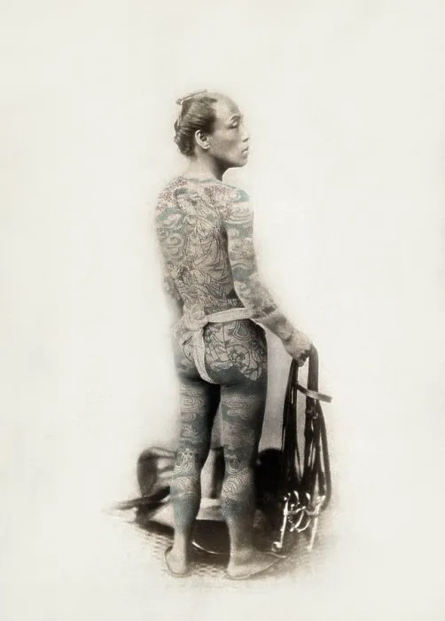Framed Print : Japan: Tattooed Man Framed Print : Japan: Tattooed Man