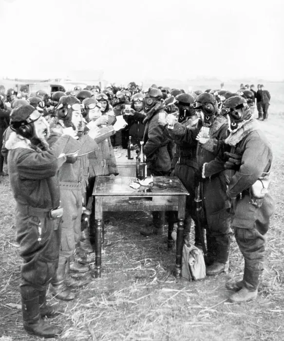 Framed Print : Japanese Airmen Drinking Toast Framed Print : Japanese Airmen Drinking Toast