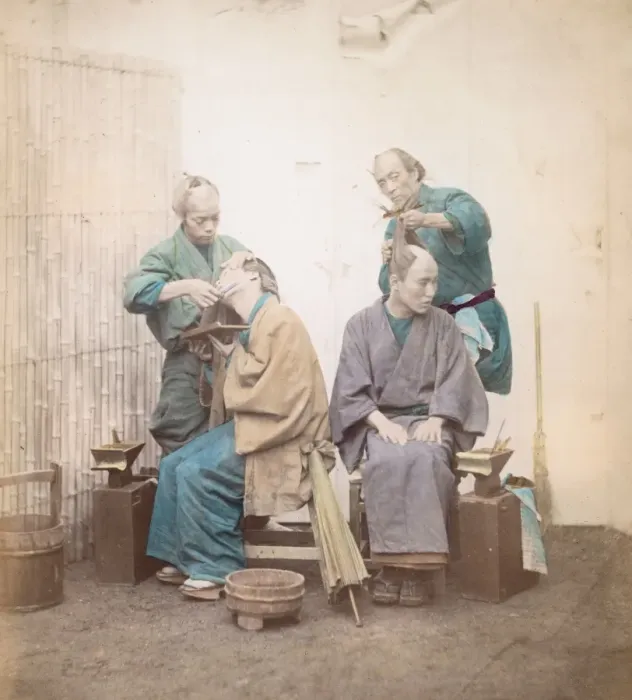 Framed Print : Japanese Barbers Framed Print : Japanese Barbers