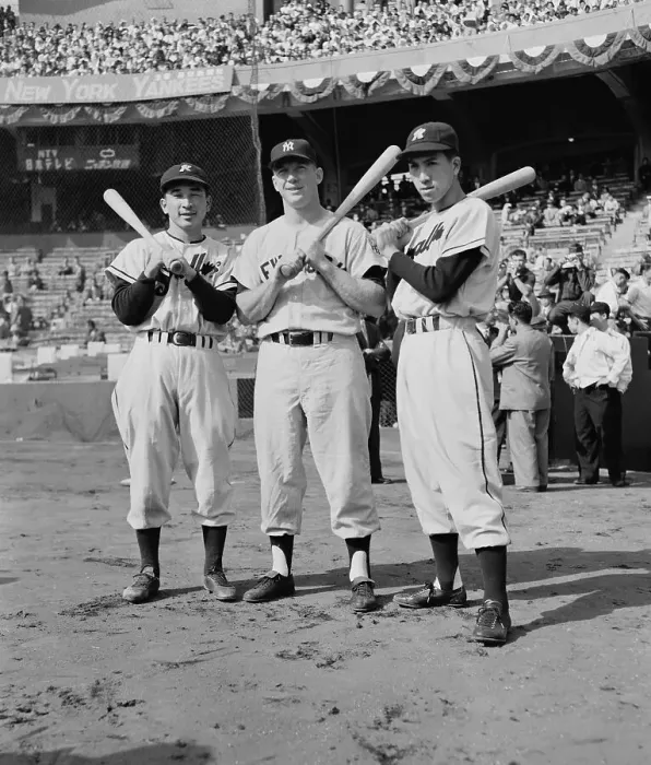 Framed Print : Japanese Baseball Players Posing with Bats