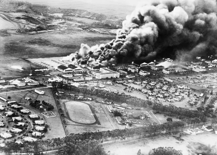 Framed Print : Japanese Bombing Of Pearl Harbor Framed Print : Japanese Bombing Of Pearl Harbor