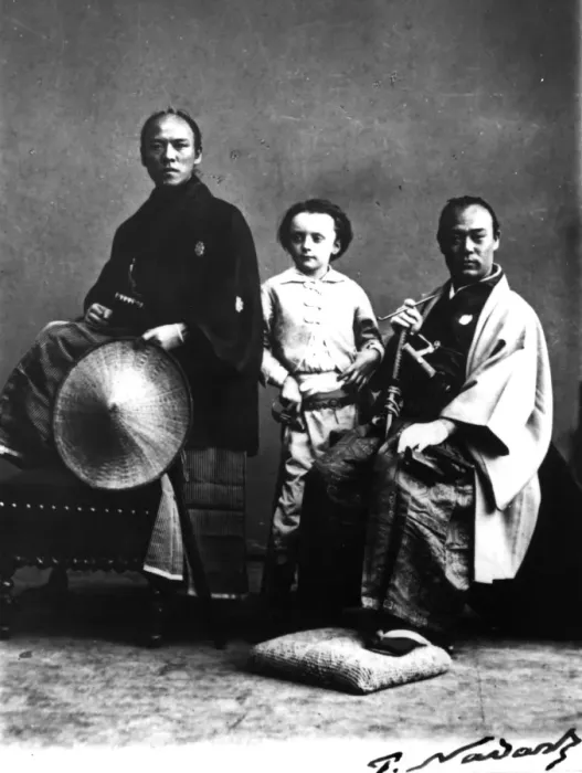 Framed Print : Japanese In Costume Framed Print : Japanese In Costume