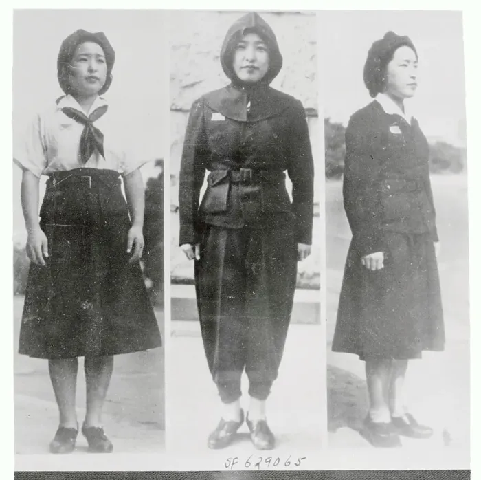 Framed Print : Japanese Female Uniforms Framed Print : Japanese Female Uniforms