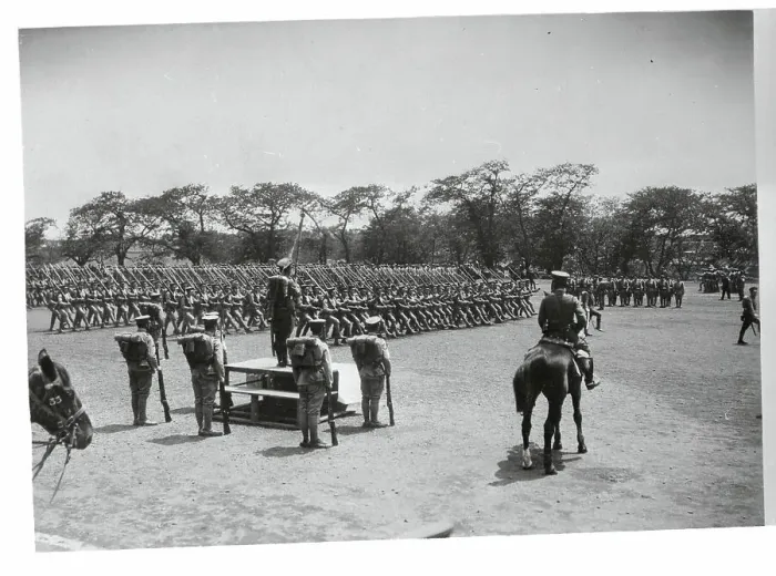Framed Print : Japanese General Kawamura Reviewing Troops Framed Print : Japanese General Kawamura Reviewing Troops