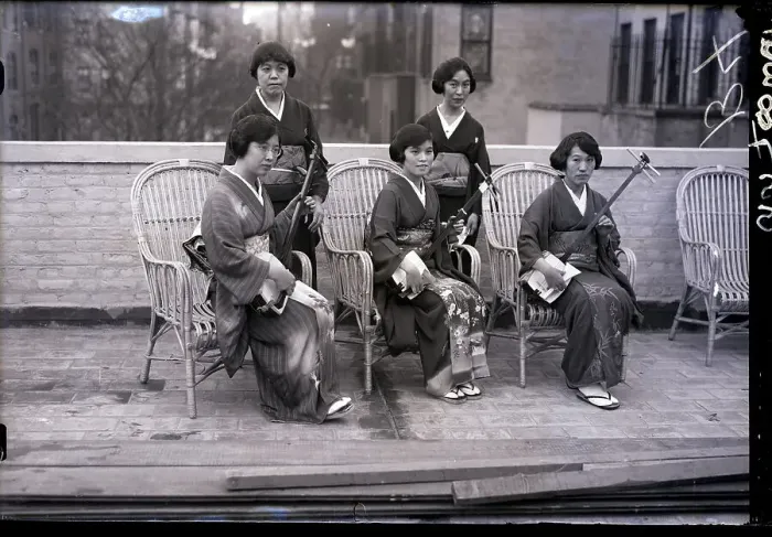 Framed Print : Japanese Jazz Band with Instruments Framed Print : Japanese Jazz Band with Instruments