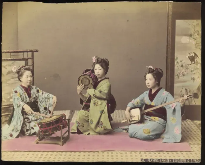 Framed Print : Japanese Musicians