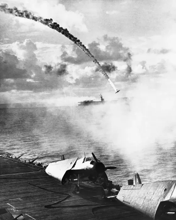 Framed Print : Japanese Plane Crashing in the Pacific Framed Print : Japanese Plane Crashing in the Pacific