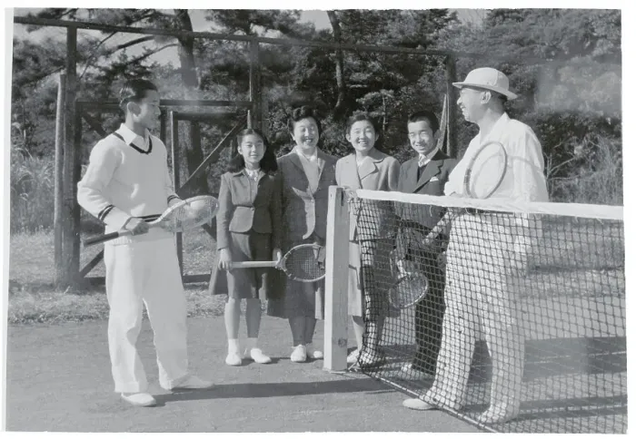Framed Print : Japanese Royals on Tennis Court