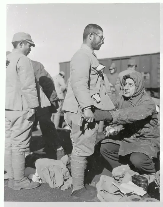 Framed Print : Japanese Soldier Being Searched Framed Print : Japanese Soldier Being Searched