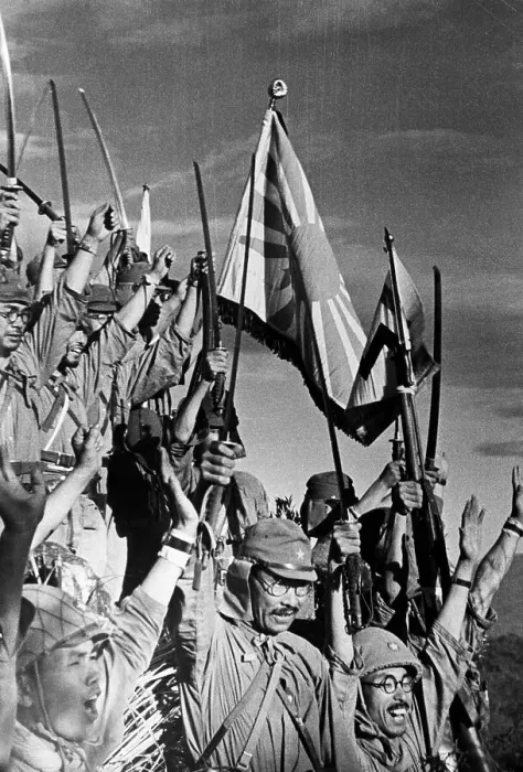 Framed Print : Japanese Soldiers Celebrating Framed Print : Japanese Soldiers Celebrating