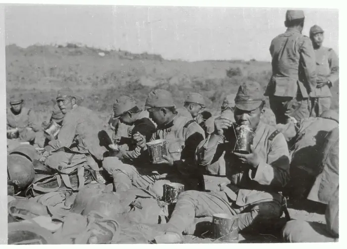 Framed Print : Japanese Soldiers Eating Framed Print : Japanese Soldiers Eating