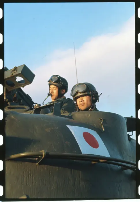 Framed Print : Japanese Soldiers Riding in Tank Framed Print : Japanese Soldiers Riding in Tank