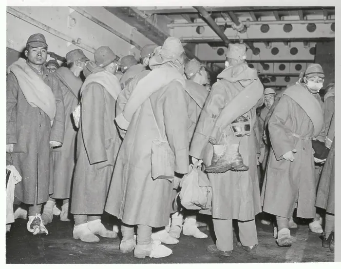 Framed Print : Japanese Soldiers Being Shipped Home Framed Print : Japanese Soldiers Being Shipped Home