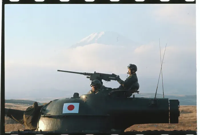 Framed Print : Japanese Soldiers Standing in Tank Framed Print : Japanese Soldiers Standing in Tank