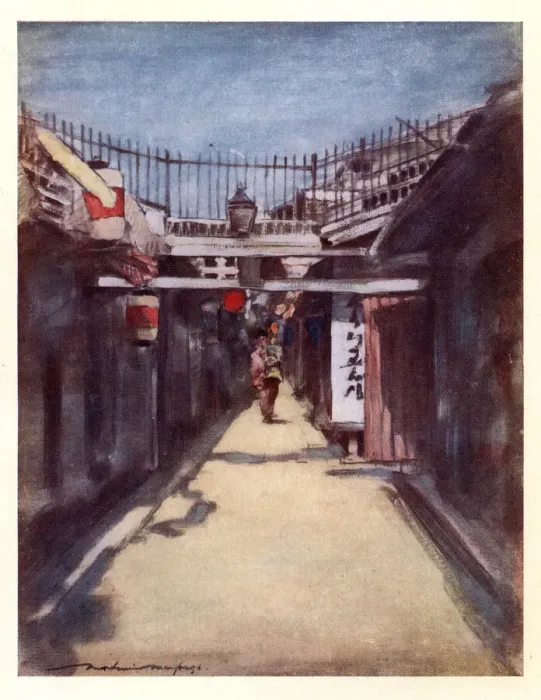 Framed Print : Japanese street scene, Art, Japan 19th Century Framed Print : Japanese street scene, Art, Japan 19th Century
