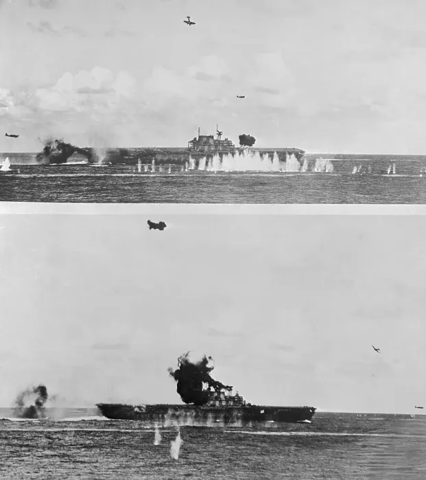 Framed Print : Japanese Suicide Bomber Diving into US Navy Warship Framed Print : Japanese Suicide Bomber Diving into US Navy Warship