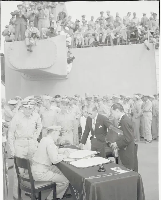 Framed Print : The Japanese Surrender, Tokyo Bay 1945 Framed Print : The Japanese Surrender, Tokyo Bay 1945