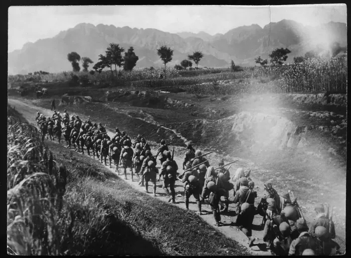 Framed Print : Japanese Troops Invade North China Framed Print : Japanese Troops Invade North China