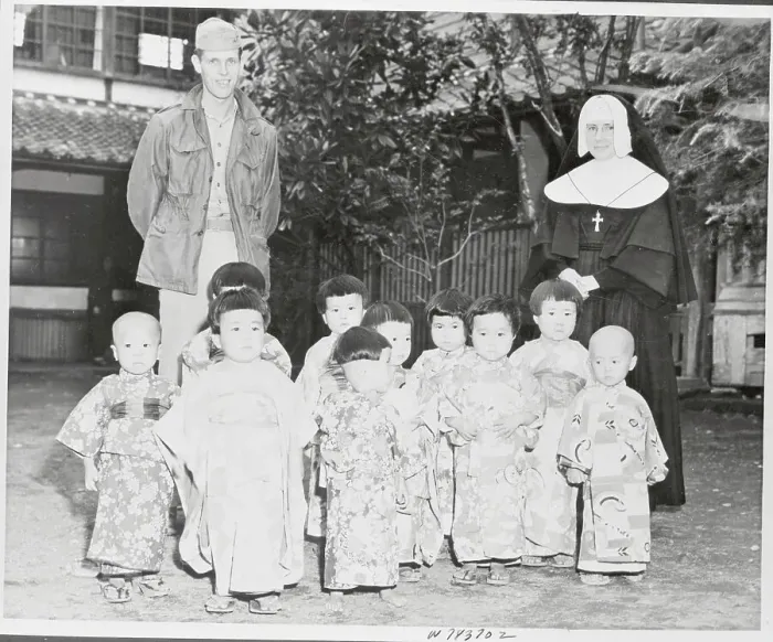 Framed Print : Japanese War Orphans Framed Print : Japanese War Orphans