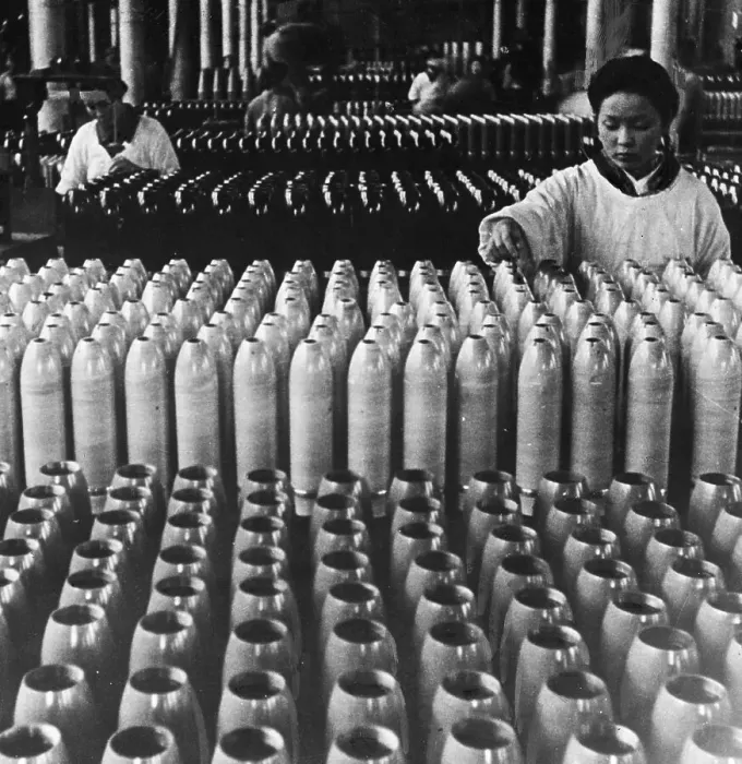 Framed Print : Japanese Woman Munition Worker Framed Print : Japanese Woman Munition Worker