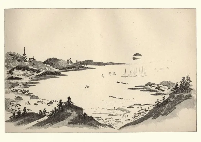 Framed Print : Japanesse Art, Landscape by Massayoshi, 19th Century Framed Print : Japanesse Art, Landscape by Massayoshi, 19th Century
