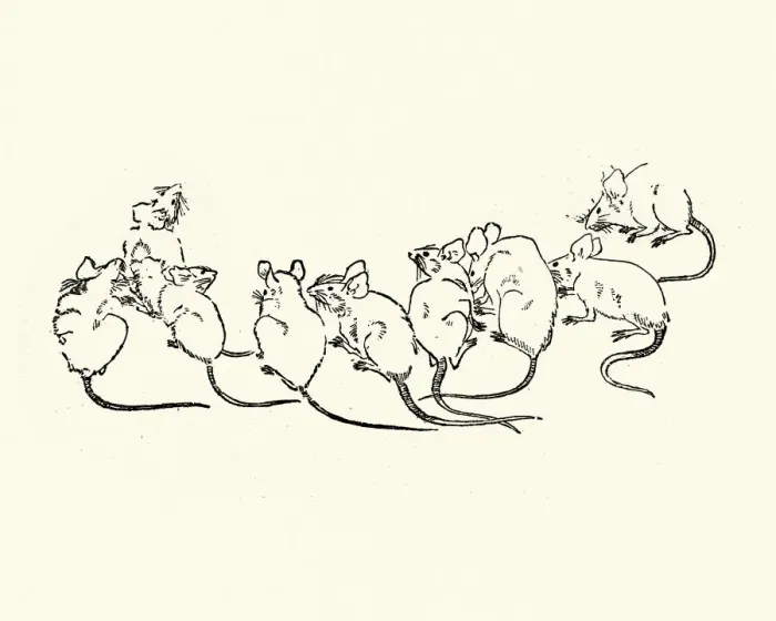 Framed Print : Japanesse Art, Swarm of Rats or Mice, 19th Century Framed Print : Japanesse Art, Swarm of Rats or Mice, 19th Century