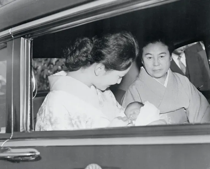 Framed Print : Japan's Princess with Infant Son Framed Print : Japan's Princess with Infant Son
