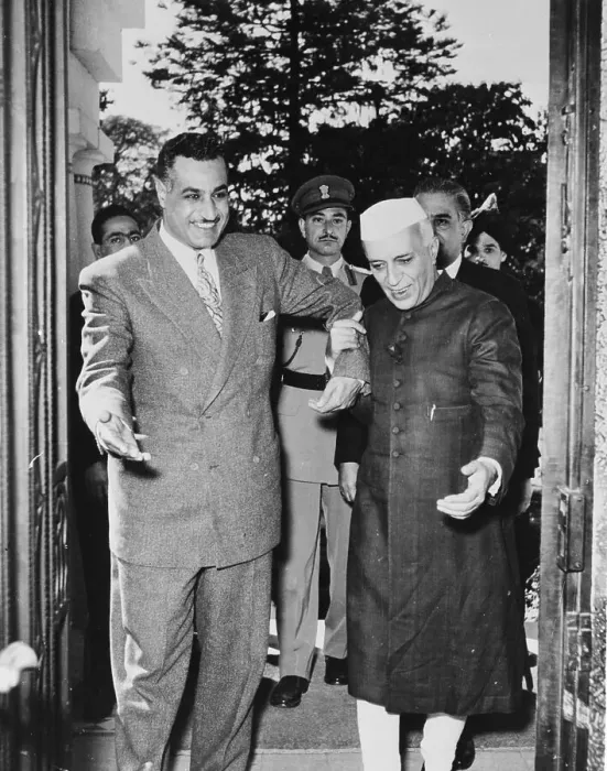Framed Print : Jawaharlal Nehru Holding Gamal Abdel Nasser's Arm Framed Print : Jawaharlal Nehru Holding Gamal Abdel Nasser's Arm