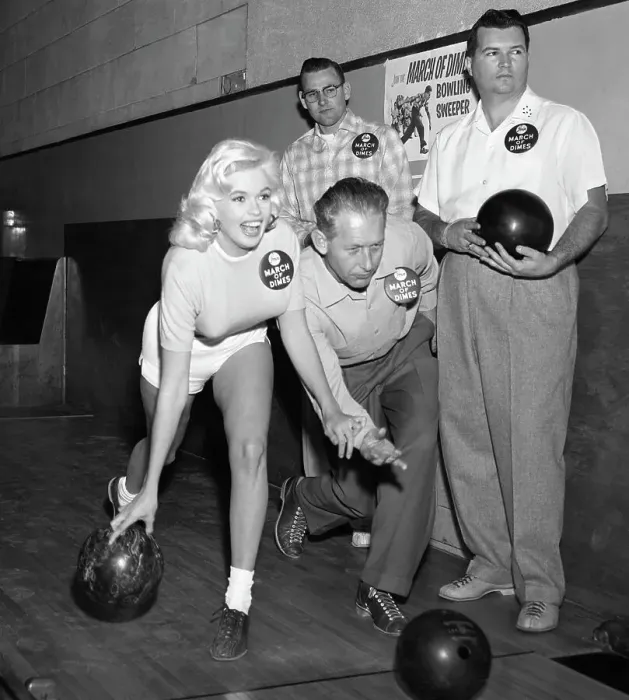 Framed Print : Jayne Mansfield Bowling Framed Print : Jayne Mansfield Bowling