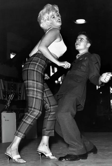 Framed Print : Jayne Mansfield Dancing with Marine Framed Print : Jayne Mansfield Dancing with Marine