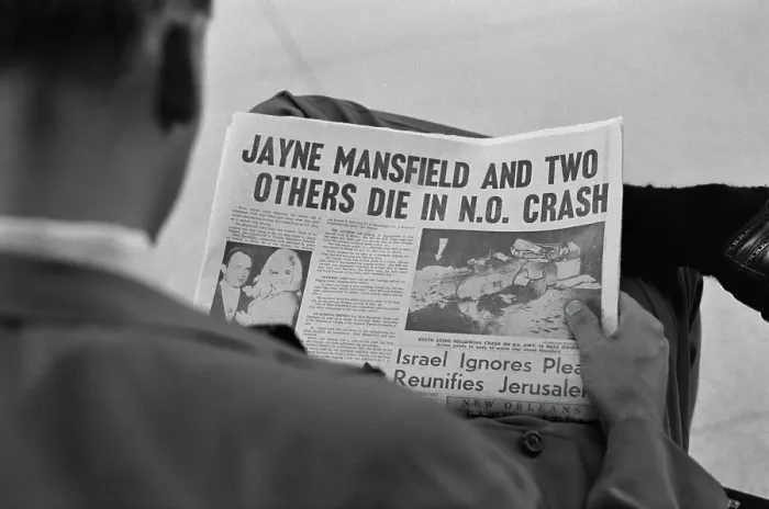 Framed Print : Jayne Mansfield's Death