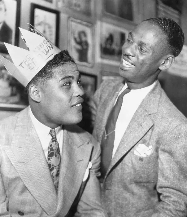 Framed Print : Jazz Musician Earl Hines Crowning Boxer Joe Louis