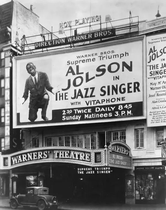 Framed Print : The Jazz Singer Playing at Warners Theatre Framed Print : The Jazz Singer Playing at Warners Theatre