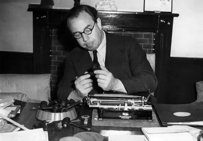 Framed Print : J.B. Priestley in His Workroom Framed Print : J.B. Priestley in His Workroom