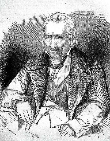 Jean Charles Dominique de Lacretelle, French historian and journalist, France, Historical, digital reproduction of an original 19th-century original