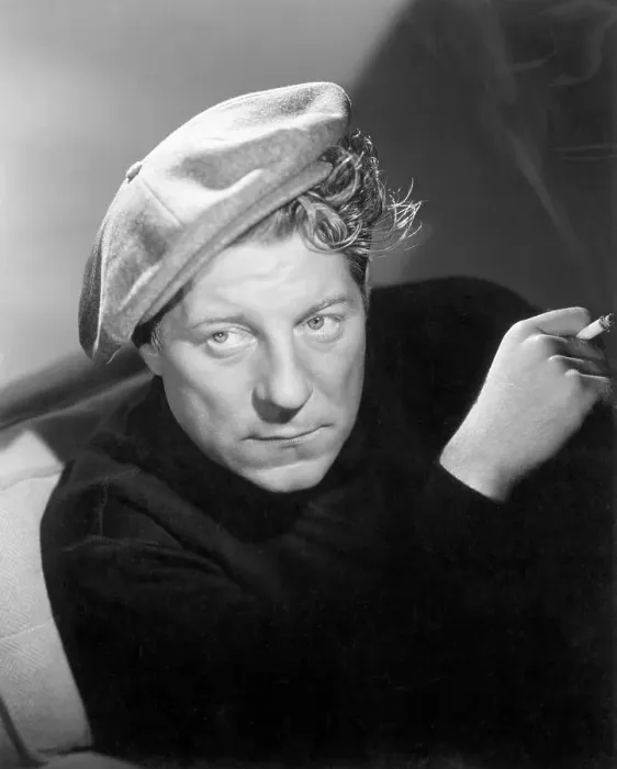 Framed Print : Jean Gabin Holding Cigarette