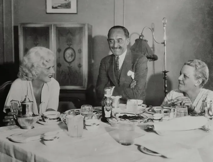 Framed Print : Jean Harlow Enjoying Breakfast with Parents Framed Print : Jean Harlow Enjoying Breakfast with Parents