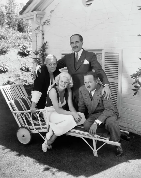 Framed Print : Jean Harlow with Husband Harold Rosson and Her Parents Framed Print : Jean Harlow with Husband Harold Rosson and Her Parents